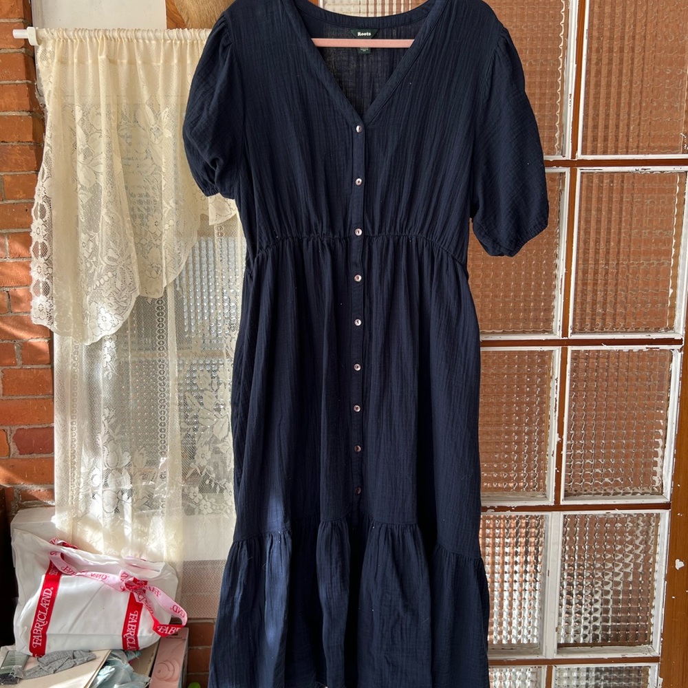 ROOTS Flirty Navy Blue Dress from this past summer season.